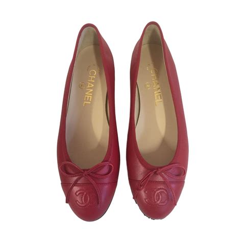 scarpe chanel rosse e nere|Ballerine Chanel in Vernice Rosso taglia 38 EU .